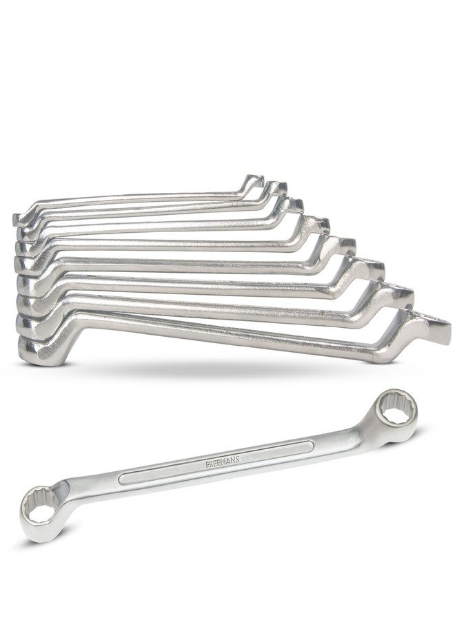 FREEMANS RS08 Shallow Offset Ring Spanners - Set of 8 Piece With Chrome Vanadium Steel and Bright Chrome Panel for Better Resistance to Corrosion - Image 1